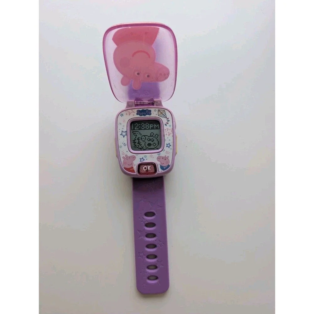 VTech Peppa Pig Learning Watch Pink Purple Activity Games with Sound